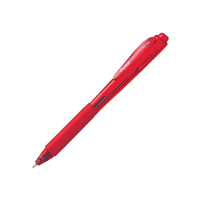 Pentel قلم حبر جاف قابل للسحب من بنتل Wow!، (1.0 مم)، خط متوسط، حبر أحمر، علبة من 12 (BK440-B) - Image 3